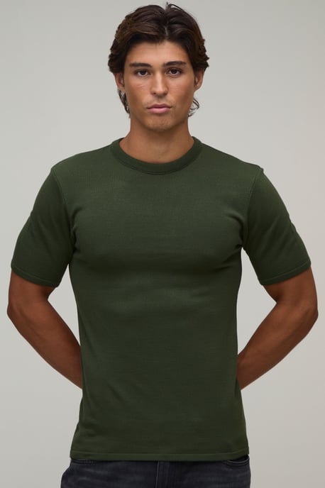 Muscle Fit Soft Touch Knitted T-Shirt - Image 1