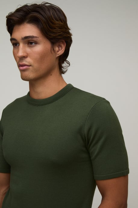 Muscle Fit Soft Touch Knitted T-Shirt - Image 3
