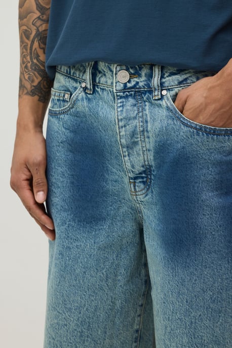 Regular Fit Tinted Ombre Denim Jorts - Image 3