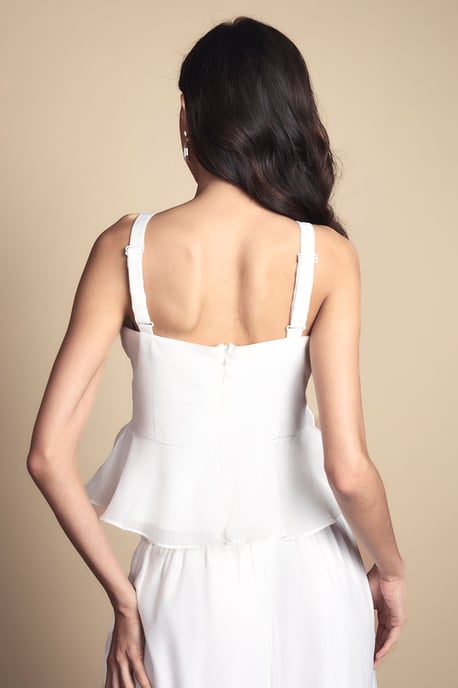 3D Flower Organza Wedding Top - Image 3