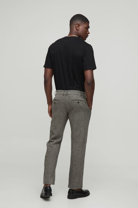 Slim Fit Herringbone Tailored Trouser - Image 2