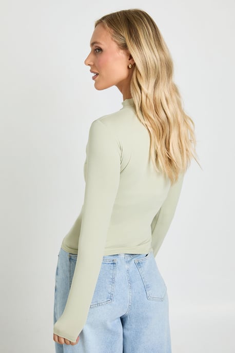 Petite Second Skin Crew Neck Long Sleeve Top - Image 2