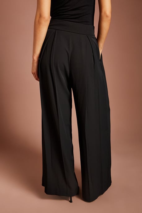 Pleated Front Crepe Trousers - Image 3