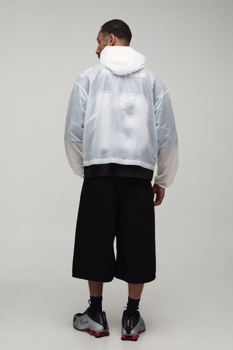 Oversized Translucent Ripstop Sports Cagoule - Image 2