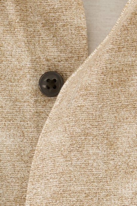 Olymp business overhemd 24/7 modern fit beige geprint katoen - Image 3