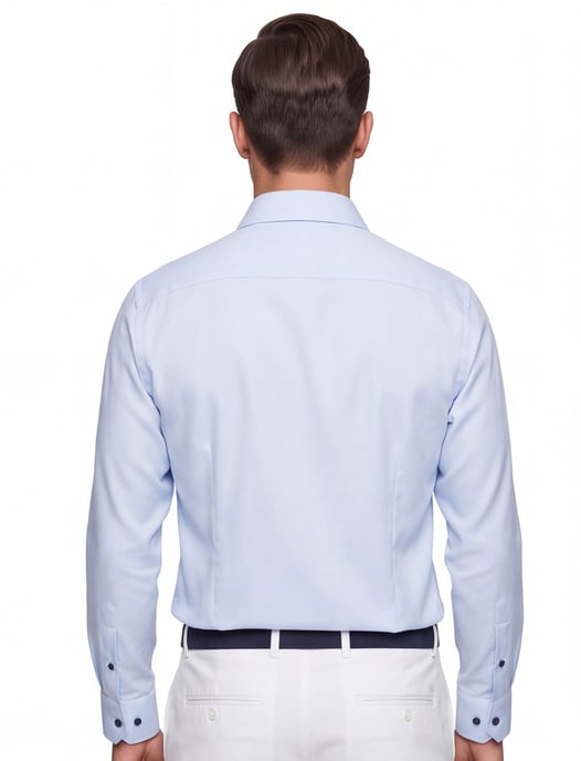 katoenen Olymp overhemd normale fit blauw effen - Image 2