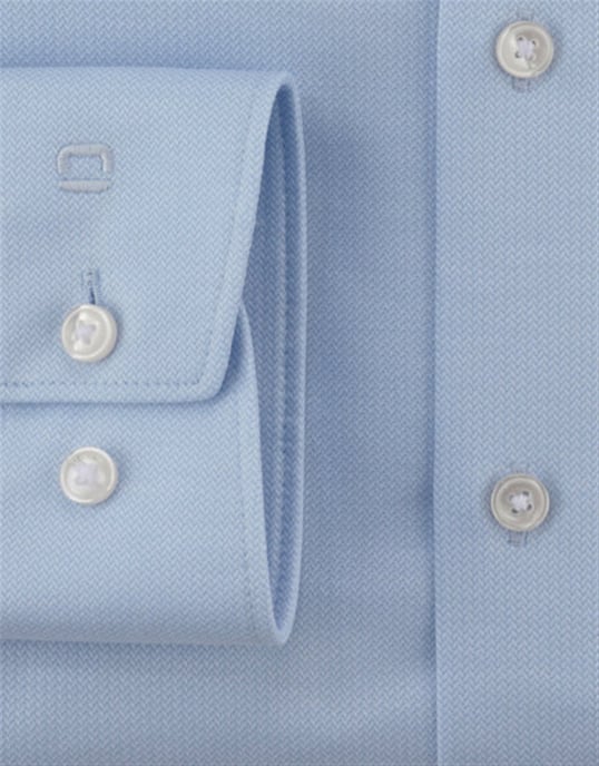business overhemd Olymp Luxor 24/7 modern fit lichtblauw jersey - Image 3