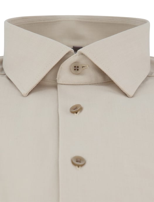 Overhemd Olymp beige wijde fit sem-wide spread boord - Image 3