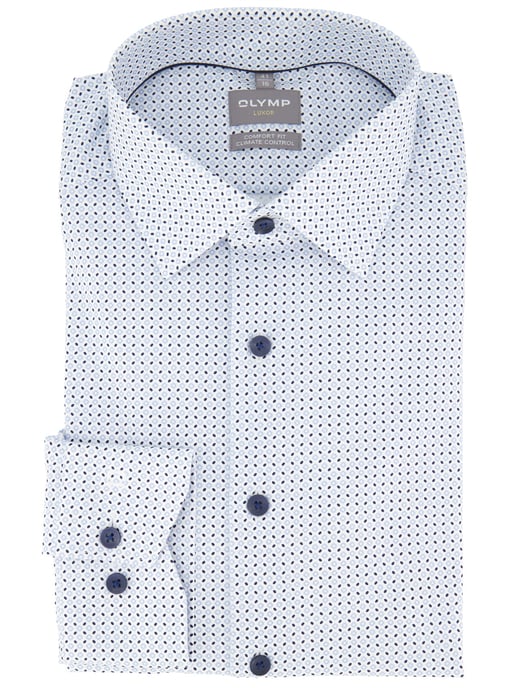 Overhemd Olymp Luxor blauw geprint strijkvrij - Image 2