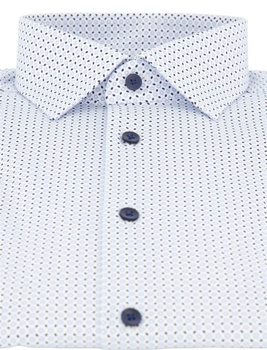 Overhemd Olymp Luxor blauw geprint strijkvrij - Image 3