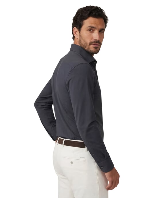 Business overhemd Cavallaro Napoli grijs jersey - Image 2