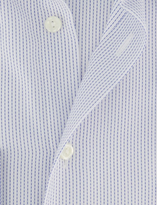 overhemd Eton wit lichtblauw Contemporary Fit semi-wide spread - Image 4