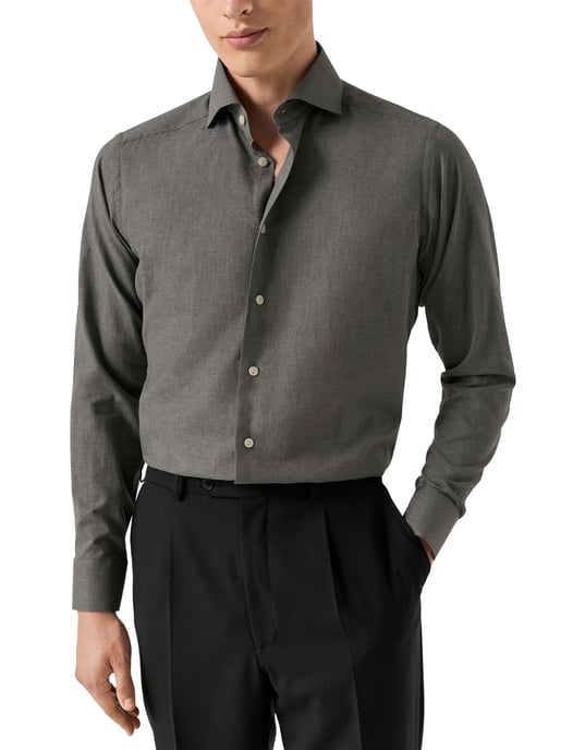 Eton zakelijk overhemd Slim Fit grijs strijkvrij - Image 1
