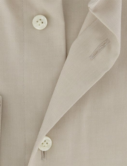 Beige katoenen Profuomo Slim Fit overhemd strijkvrij - Image 4