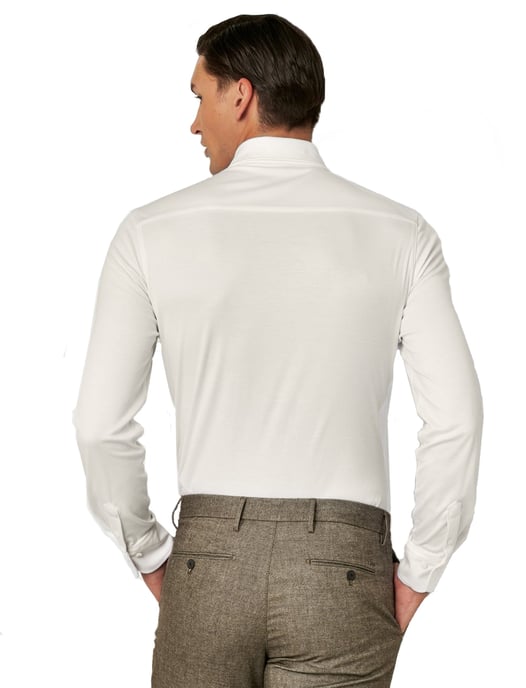 Crème overhemd Desoto Luxury Tailored Fit wide spread boord - Image 2