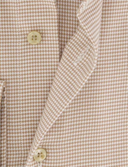 Beige strijkvrij overhemd slim fit Michaelis geruit - Image 4