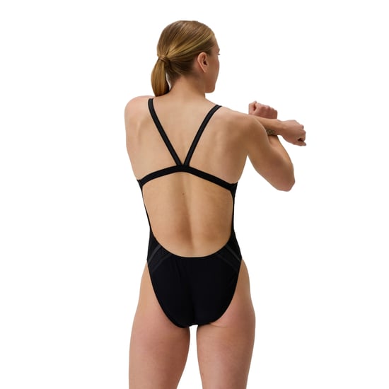 Speedo Womens/Ladies Active Printed One Piece Swimsuit (Black) - Image 5