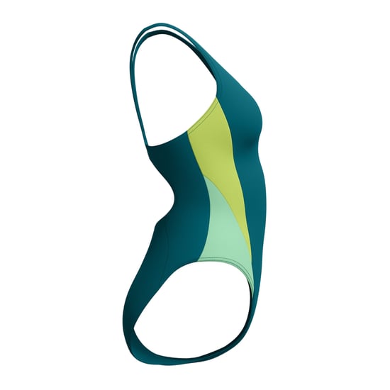Speedo Womens/Ladies 2.0 Colour Block Muscleback One Piece Swimsuit (Green/Light Green) - Image 4