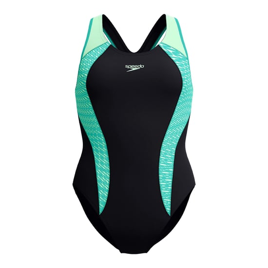 Speedo Womens/Ladies Placement Laneback One Piece Swimsuit (Turquoise) - Image 1