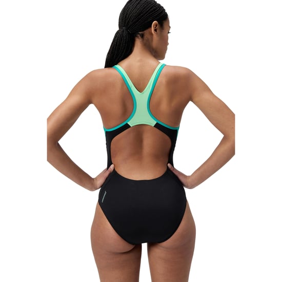 Speedo Womens/Ladies Placement Laneback One Piece Swimsuit (Turquoise) - Image 5