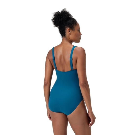 Speedo Womens/Ladies Lunaelustre Printed Shaping One Piece Swimsuit (Green) - Image 5