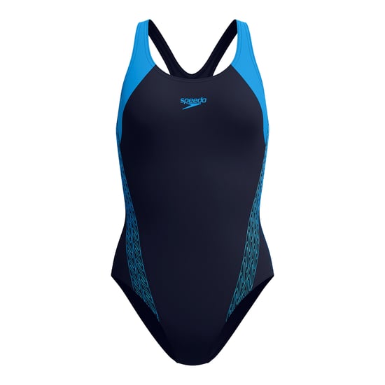Speedo Womens/Ladies Placement Laneback One Piece Swimsuit (Blue) - Image 1