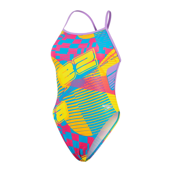 Speedo Womens/Ladies Digital Print All-Over Print One Piece Swimsuit (Pink) - Image 1