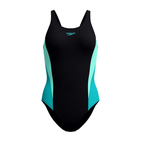 Speedo Womens/Ladies Splice 2.0 Colour Block One Piece Swimsuit (Black) - Image 1