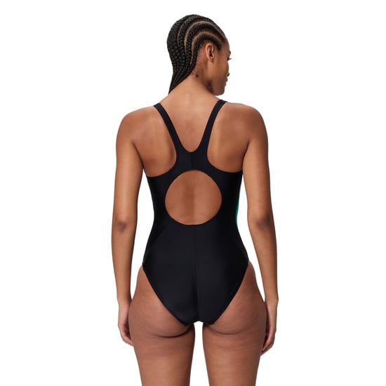 Speedo Womens/Ladies Splice 2.0 Colour Block One Piece Swimsuit (Black) - Image 4