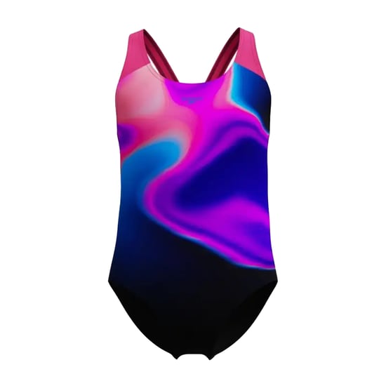 Speedo Girls Print Splashback One Piece Swimsuit (Pink) - Image 1