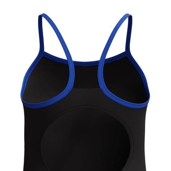 Speedo Girls Placement Thin Strap One Piece Swimsuit (Black) - Image 4