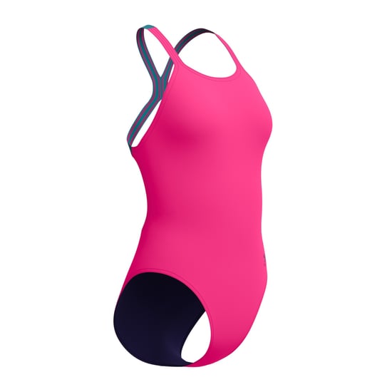Speedo Eendelig zwempak voor dames met effen kleur en Powerback-techniek (Roze) - Image 5