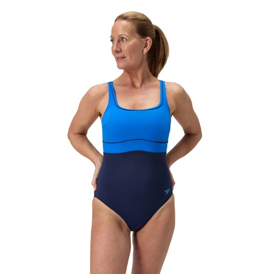 Speedo Womens/Ladies Eclipse Contour Two Tone One Piece Swimsuit (Blue) - Image 1