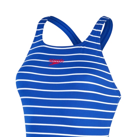 Speedo Womens/Ladies Medalist Striped Endurance+ One Piece Swimsuit (Blue) - Image 2