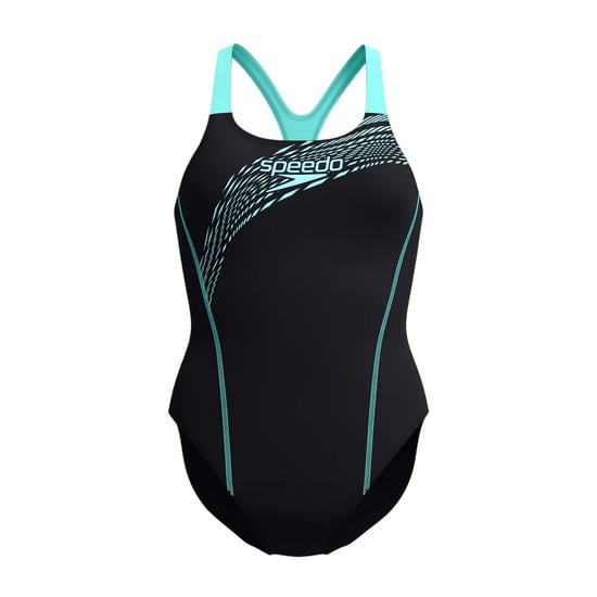Speedo Womens/Ladies Medley Logo One Piece Swimsuit (Blue) - Image 2
