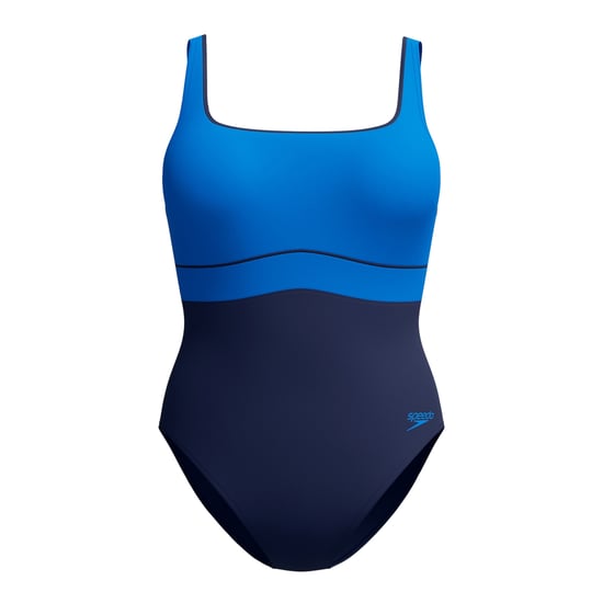 Speedo Womens/Ladies Eclipse Contour Two Tone One Piece Swimsuit (Blue) - Image 2