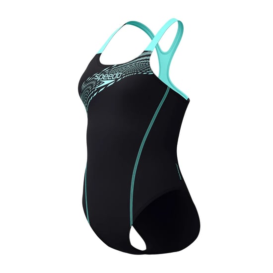 Speedo Womens/Ladies Medley Logo One Piece Swimsuit (Blue) - Image 5