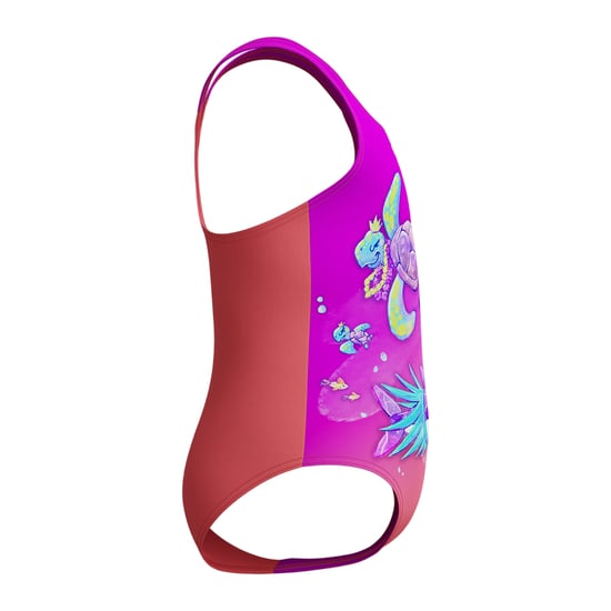 Speedo Girls Digital Print One Piece Swimsuit (Purple) - Image 2