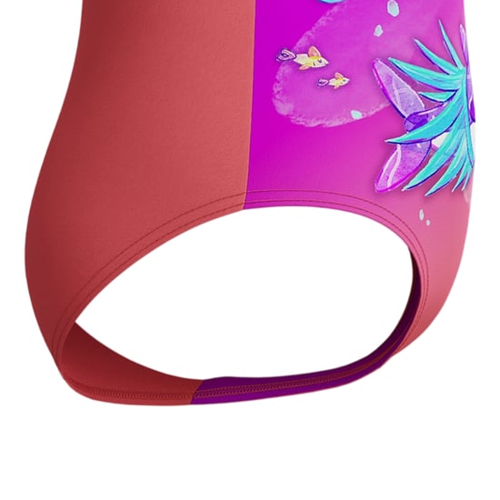 Speedo Girls Digital Print One Piece Swimsuit (Purple) - Image 4