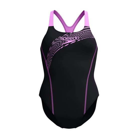 Speedo Womens/Ladies Medley Logo One Piece Swimsuit (Purple) - Image 1