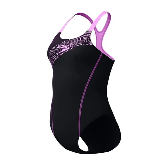 Speedo Womens/Ladies Medley Logo One Piece Swimsuit (Purple) - Image 4
