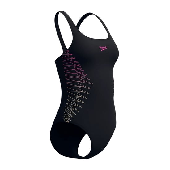 Speedo Womens/Ladies Placement Muscleback One Piece Swimsuit (Black) - Image 5