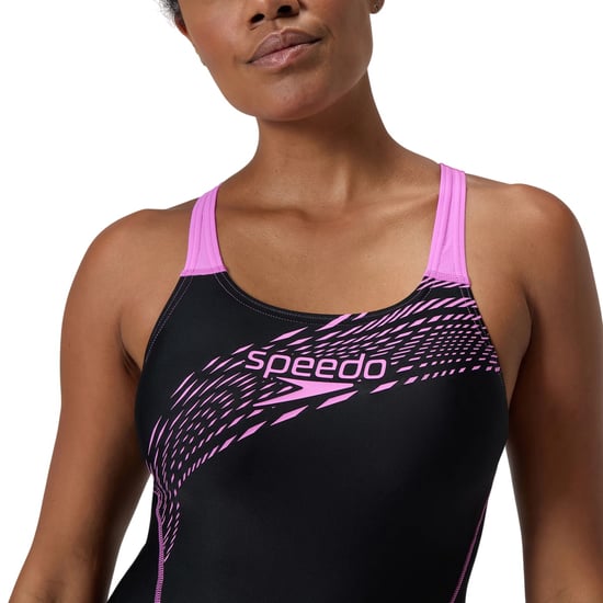 Speedo Womens/Ladies Medley Logo One Piece Swimsuit (Purple) - Image 6