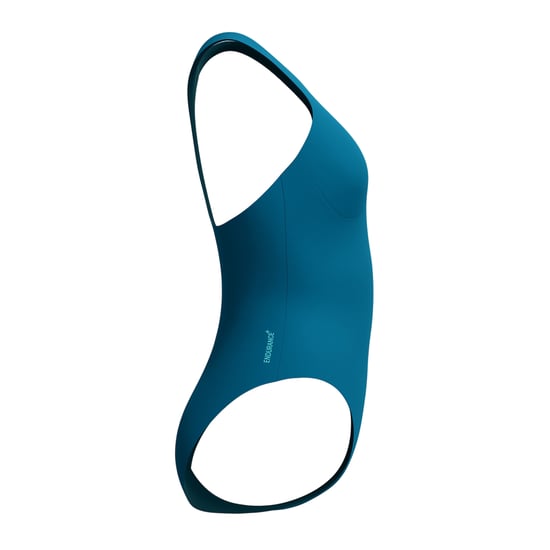 Speedo Womens/Ladies Racer Zipped One Piece Swimsuit (Green) - Image 4