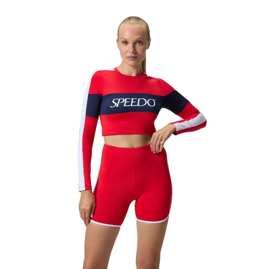 Speedo Womens/Ladies Solid Bound Swim Shorts (Red) - Image 5