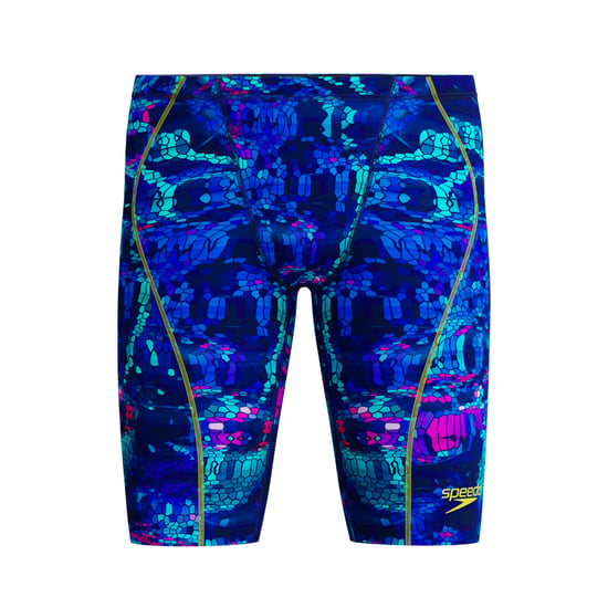 Speedo Mens Fastskin Hyperspark Mosaic Jammer Shorts (Blue/Pink) - Image 1