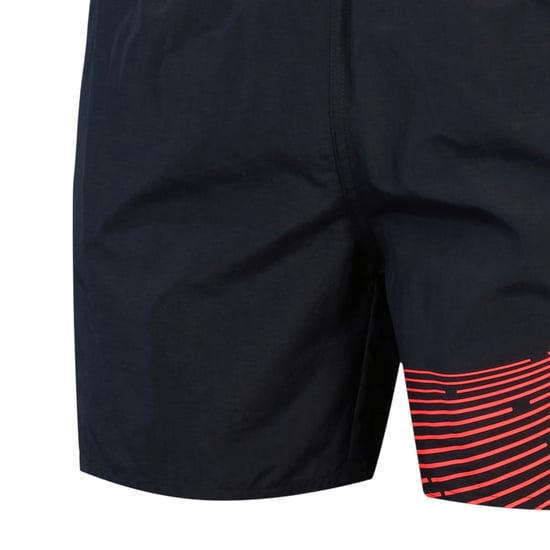 Speedo Mens Medley Cut Line Logo Swim Shorts (Black/Red) - Image 3