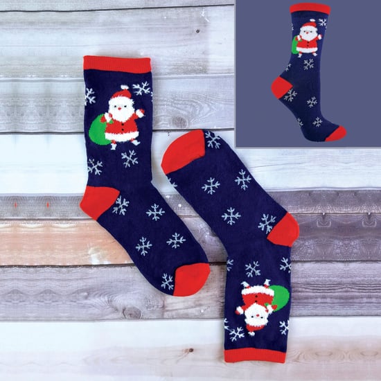Kids/Childrens 4 Pack Thin Cotton Rich Xmas Christmas Socks 3 Sizes - Image 5