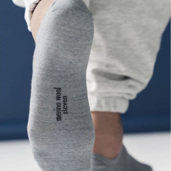 Steven - 3 Pairs Multipack Mens Merino Wool Invisible Socks - Light Grey - Image 4