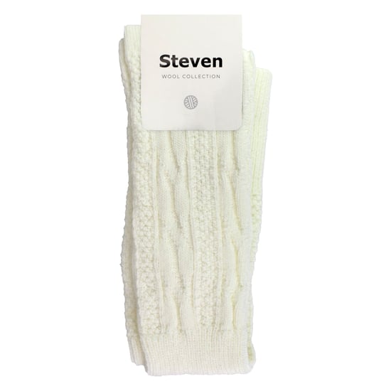 Womens Over The Knee Wool Socks | Steven | Winter Warm Thick Long Socks - Ecru - Image 2